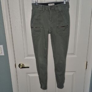 Knox Rose Charcoal/Green Skinny Ankle Pants
